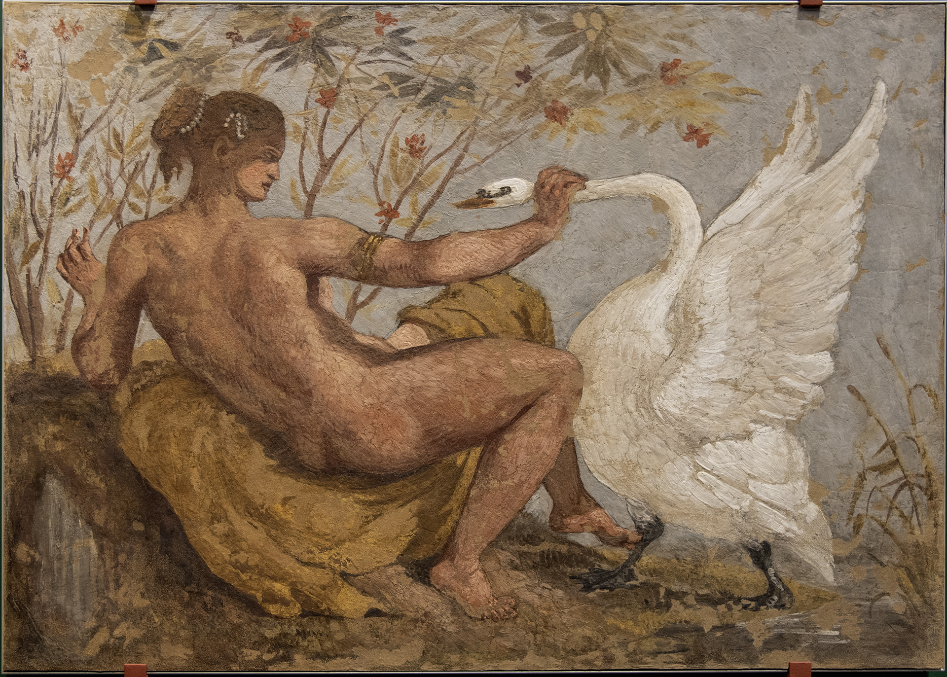 Eugène Delacroix - Léda et le Cygne, vers 1834 - Fresque - Paris, musée national Eugène-Delacroix