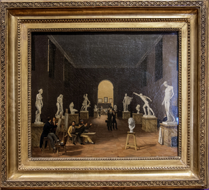 Jean François Gilbert (1783-1830) - Ingres visitant la nouvelle école de dessin de Montauban