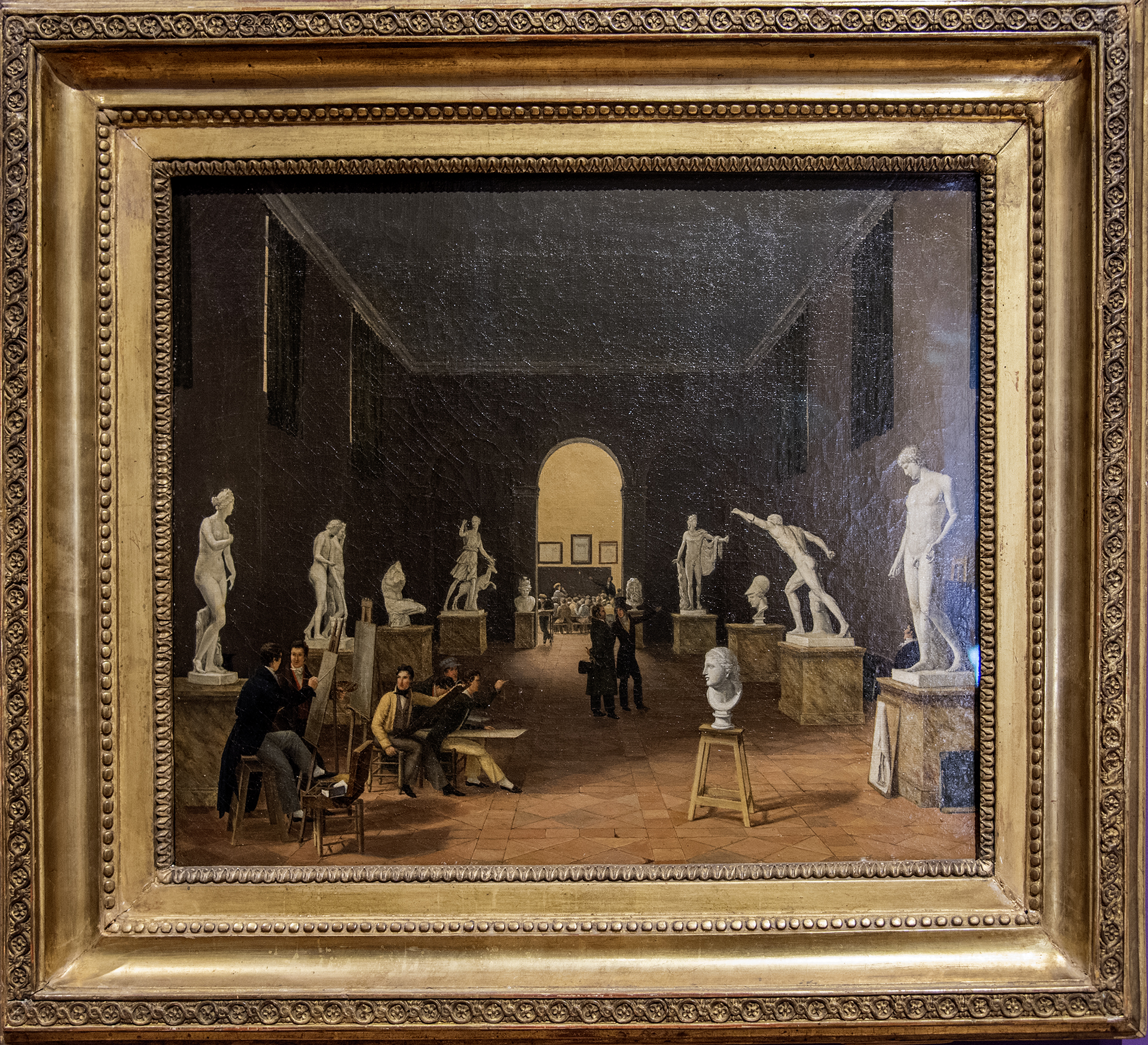 Jean François Gilbert (1783-1830) - Ingres visitant la nouvelle école de dessin de Montauban