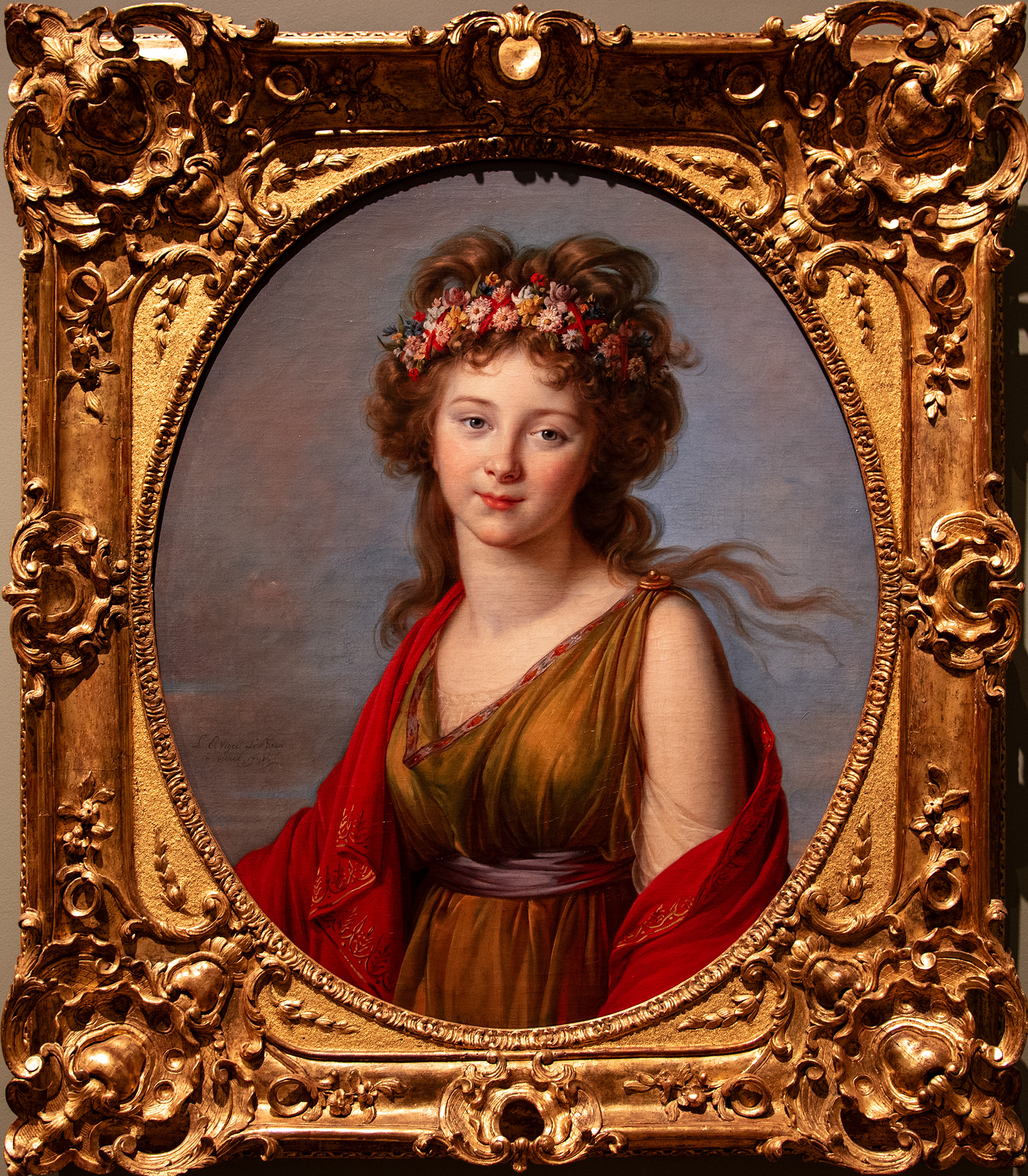 ELISABETH LOUISE VIGEE-LE BRUN (1755-1842) Portrait de la Comtesse von Kagenek en Flore - 1792