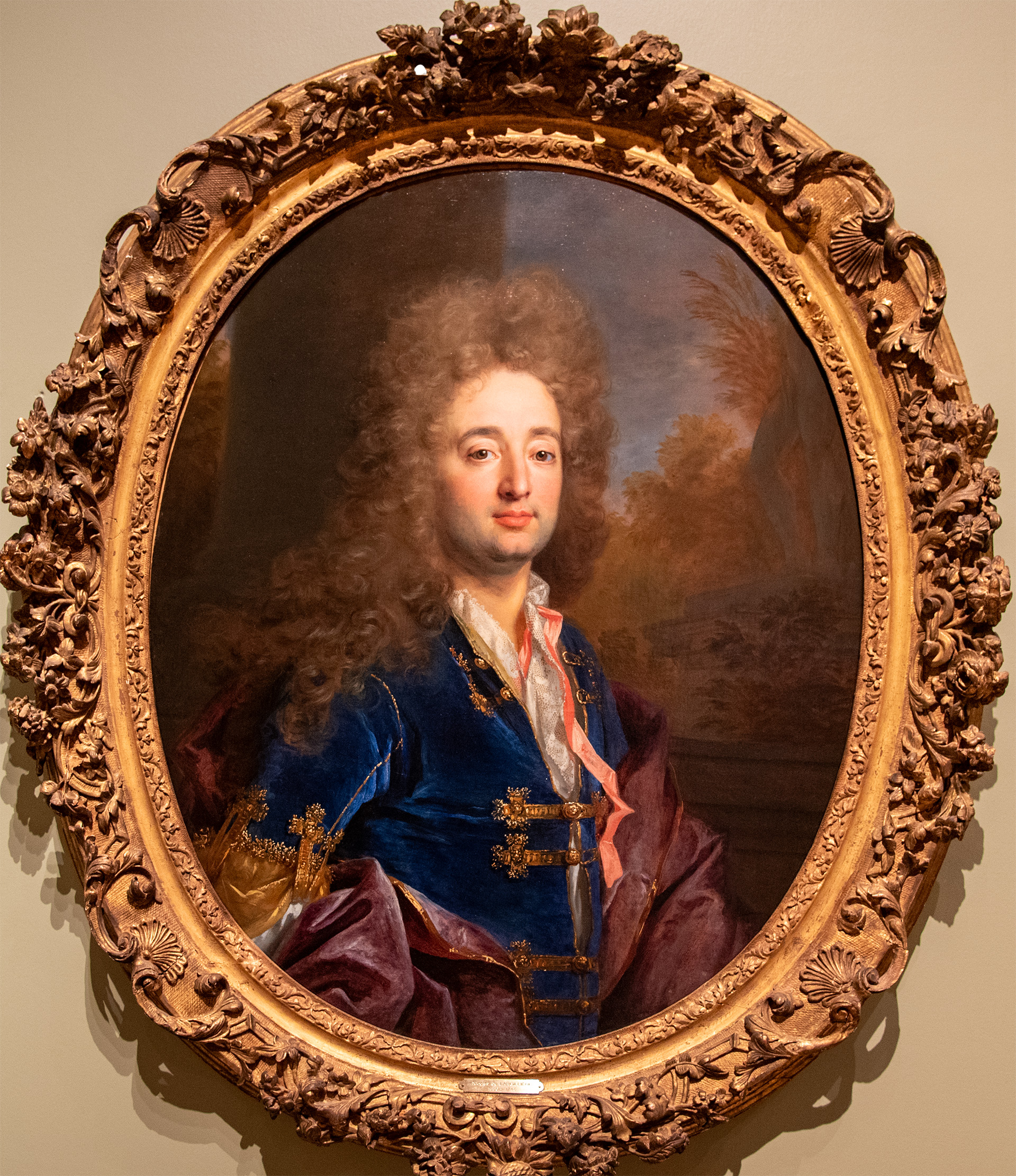 Nicolas de LARGILLIERE ( 1656 - 1746) , portrait de gentilhomme verzs 1685 - Huile sur toile