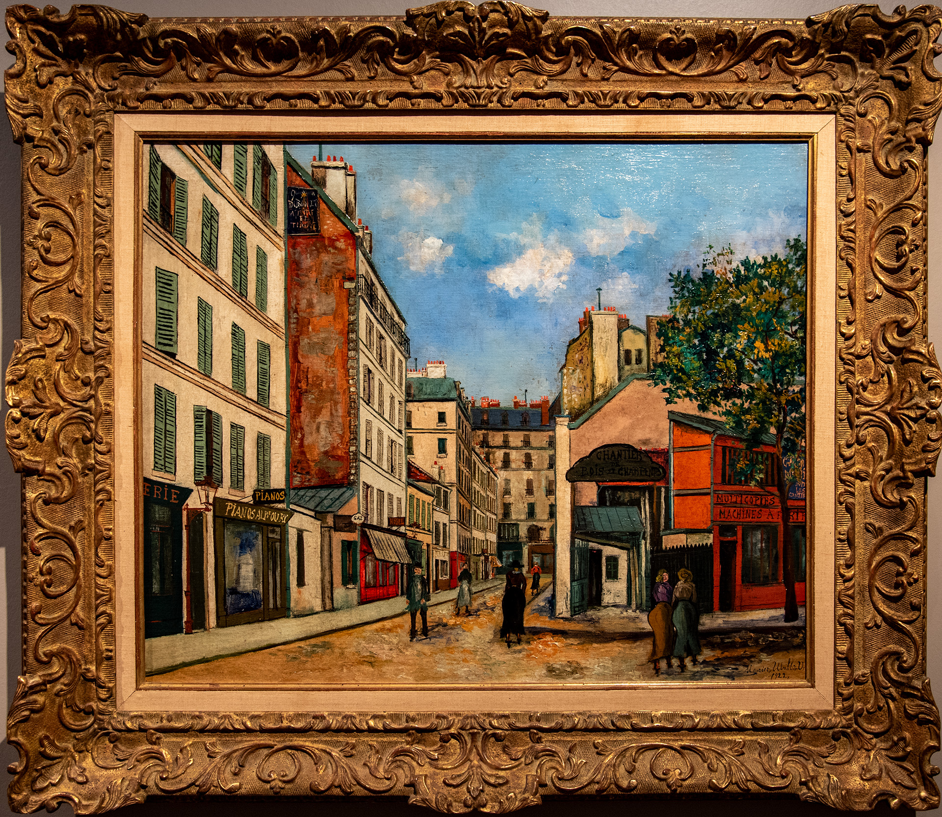 Maurice UTRILLO (1883-1955) - Rue Bayen Paris - 1922 Huile sur Toile