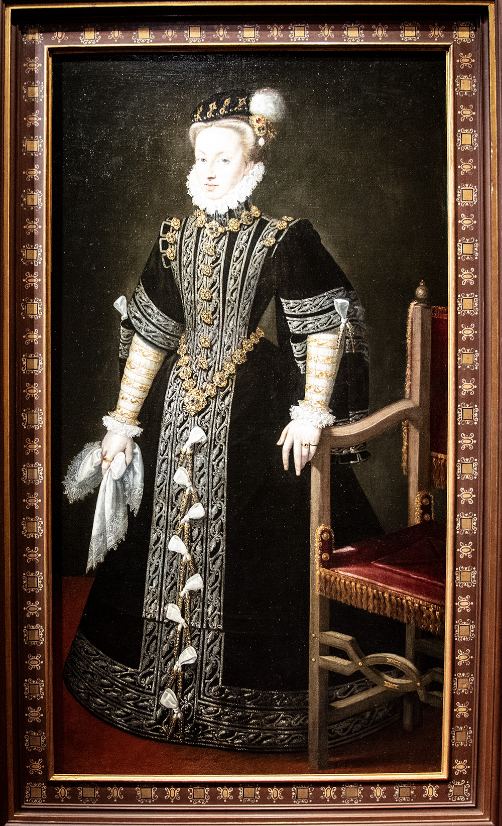 ALONSO SANCHEZ CORLLO - vers 1531 - 1588 - Portrait d'Anne d'Autriche