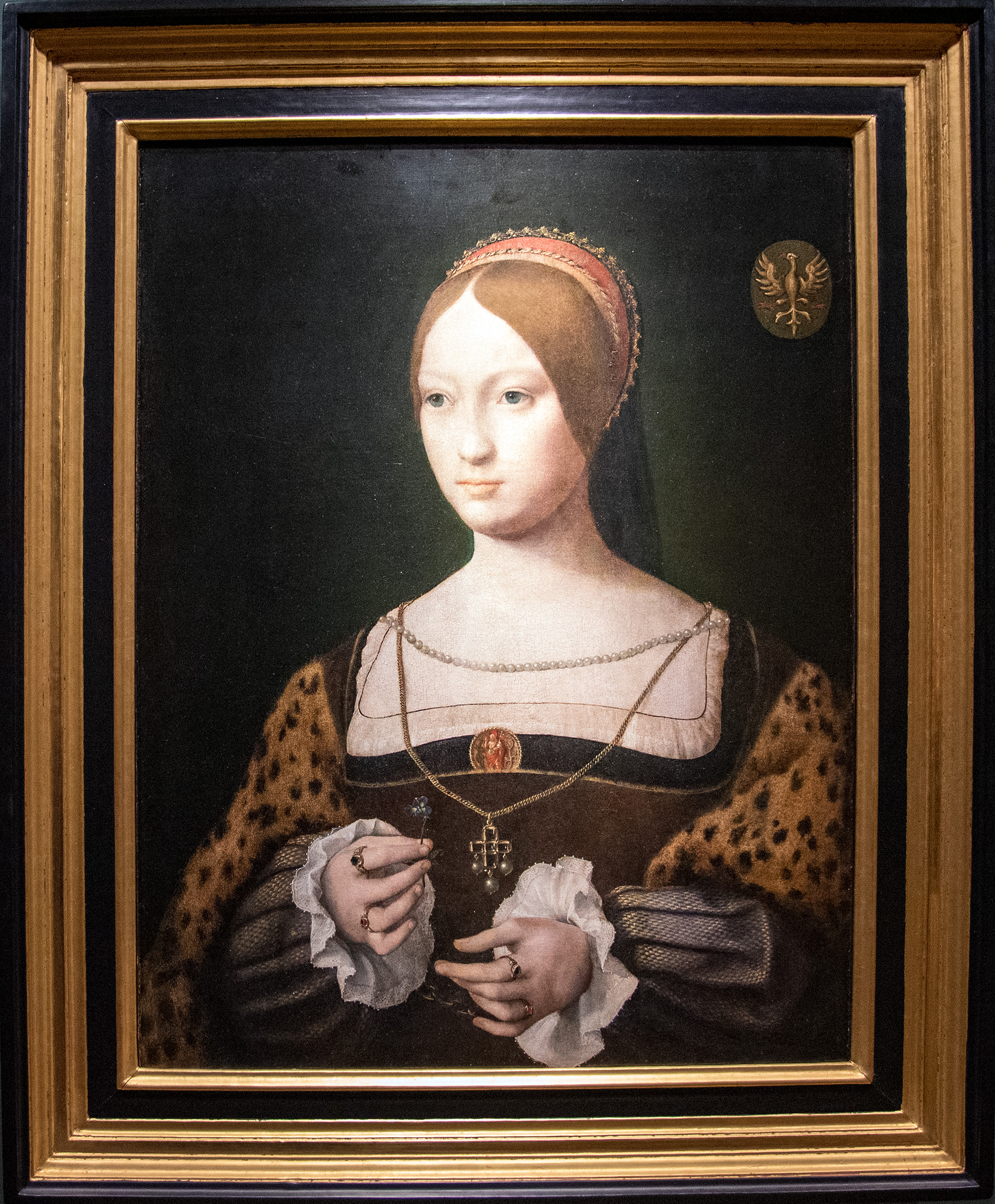 JOOS VAN CLEVE - Portrais présume de la princesse Isabelle d'Autriche vers 1513-1526