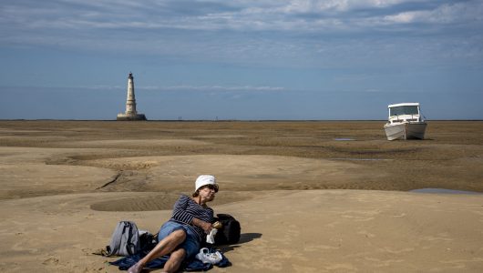 Banc de sable à marée basse